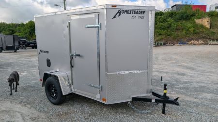 New 2027 Homesteader 5x8 Intrepid V-Nose Cargo Trailer w/ Double Barn Doors