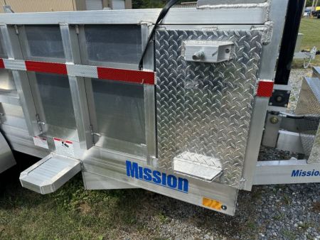 New 2027 Mission MODP7X14 Aluminum 14k Low Pro Dump 2 Foot Sides Dump Trailer FREE TARP KIT FREE ALUMINUM WHEEL UPGRADE
