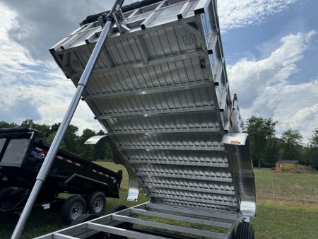 New 2027 Mission MODP7X14 Aluminum 14k Low Pro Dump 2 Foot Sides Dump Trailer FREE TARP KIT FREE ALUMINUM WHEEL UPGRADE