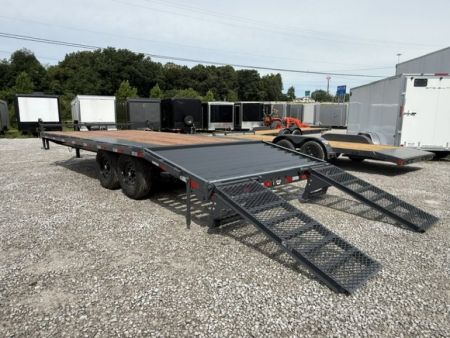 New Lamar Deck-Over 102x20 14K W/ 4' Dovetail & Stand Up Ramps