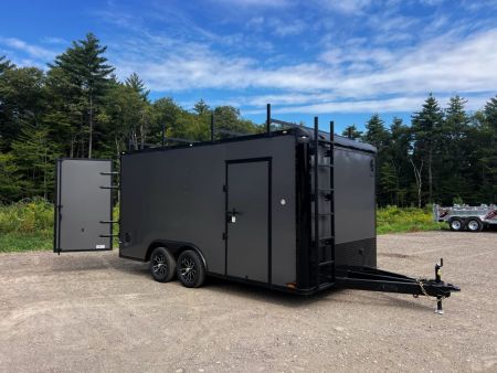 New 2027 Spartan 8.5x16 Flat Front / 30 Amp Elec. / Walkable Roof/ Contractor Package / Blackout Pack.- 7000GVW