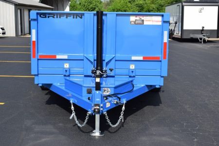 New GRIFFIN 7x14 14K DUMP TRAILER w/ TELESCOPING CYLINDER BLUE