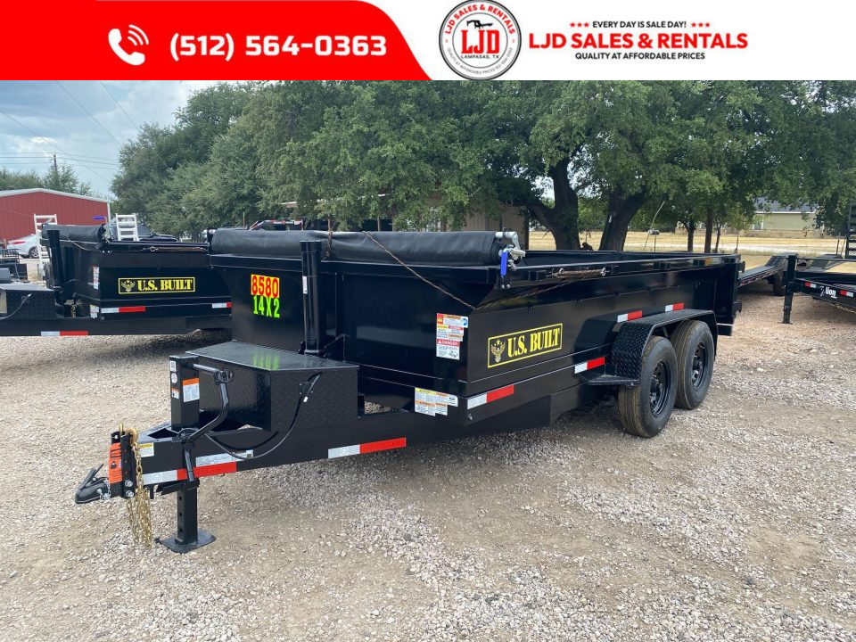 New 2026 US Built - 7' X 14' 2' -Tarp - Ramps - 14K Dump Trailer