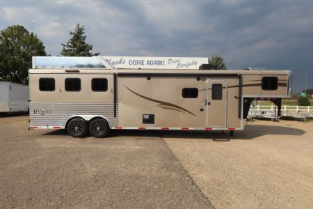 Used 2015 Bison Trailers 3 Horse LQ Trailer