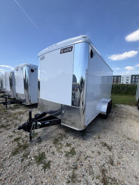 New 2027 CARGO MATE ENCLOSED EHW714TA3-24 7X14 TA DOUBLE DOOR (GVW:9800) WHITE