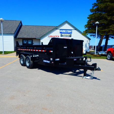 New 2027 Sure-Trac 7 X 12 HD Low Profile Telescopic Dump 12K Dump Trailer