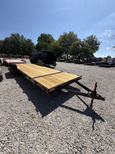 New 2027 AMO UT242 Car Hauler 82X24 TA DOVETAIL W/ SLIDE IN RAMPS (GVW:7000) BLACK