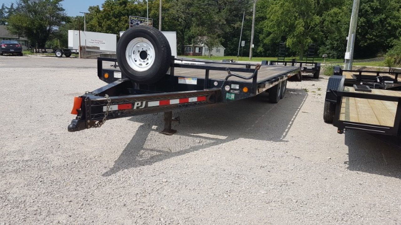 Used 2020 PJ Trailers 8.5x24 Deckover Equipment Trailer — 14,000 lb GVWR