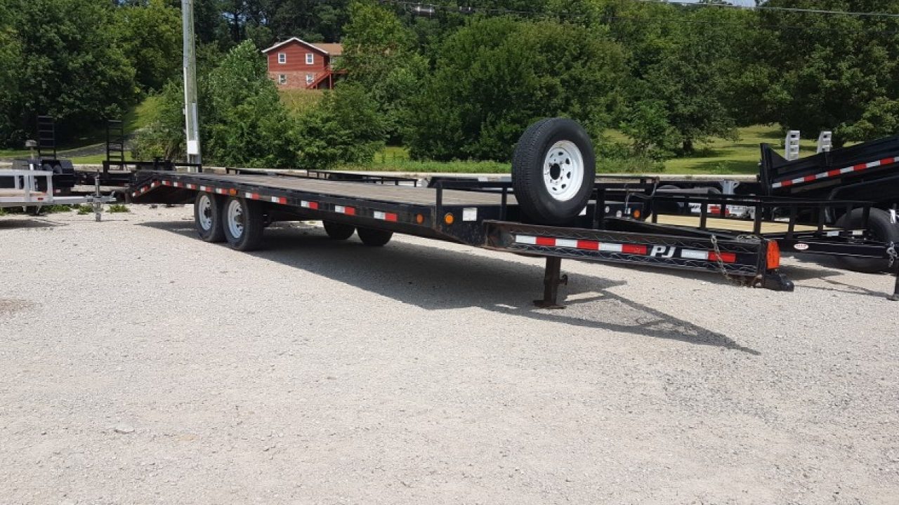 Used 2020 PJ Trailers 8.5x24 Deckover Equipment Trailer — 14,000 lb GVWR