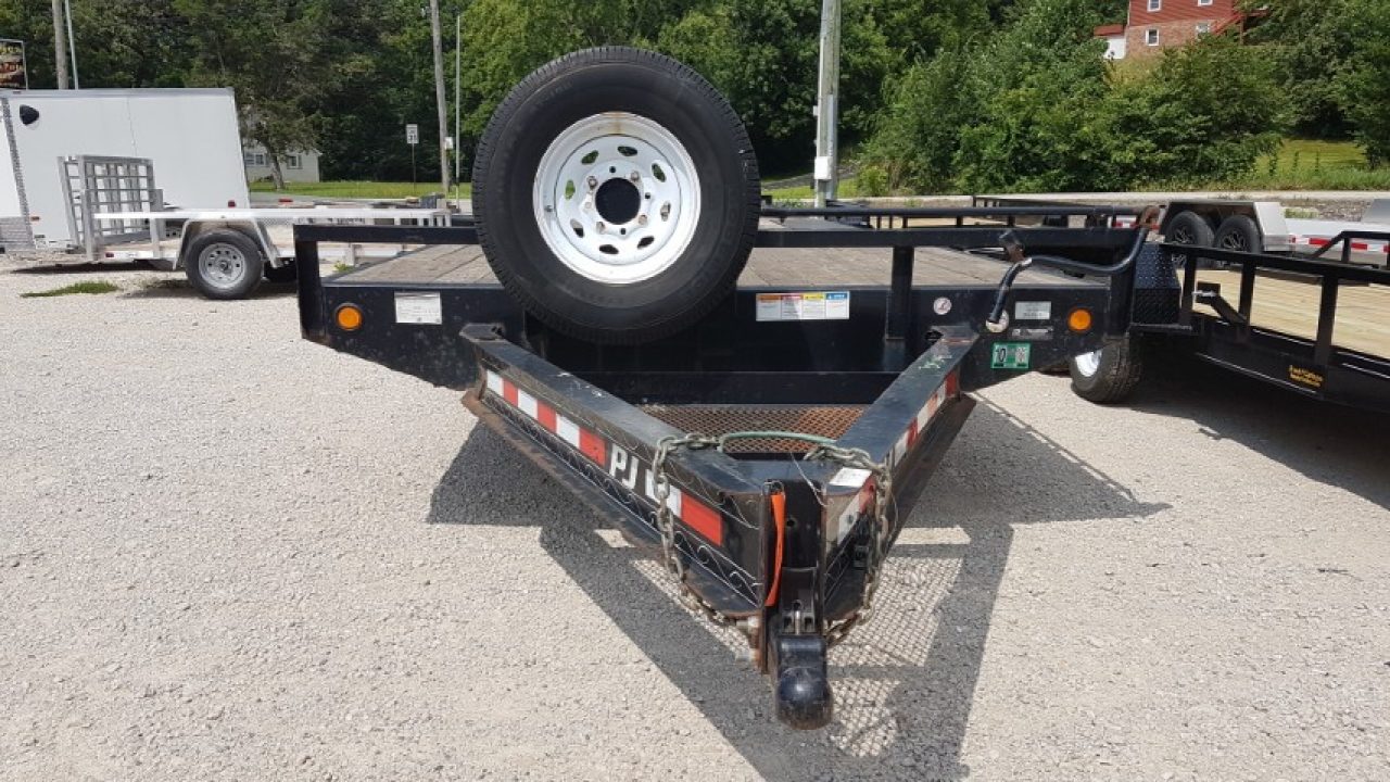 Used 2020 PJ Trailers 8.5x24 Deckover Equipment Trailer — 14,000 lb GVWR