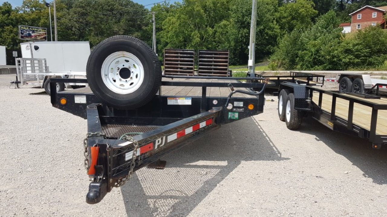 Used 2020 PJ Trailers 8.5x24 Deckover Equipment Trailer — 14,000 lb GVWR