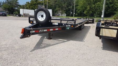 Used 2020 PJ Trailers 8.5x24 Deckover Equipment Trailer — 14,000 lb GVWR