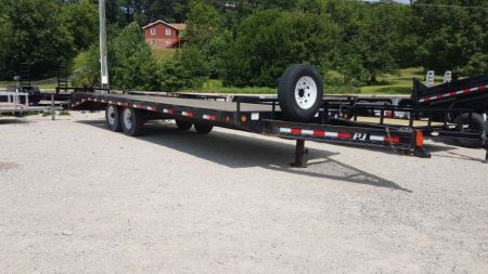 Used 2020 PJ Trailers 8.5x24 Deckover Equipment Trailer — 14,000 lb GVWR