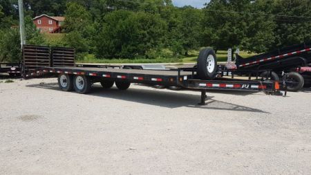 Used 2020 PJ Trailers 8.5x24 Deckover Equipment Trailer — 14,000 lb GVWR
