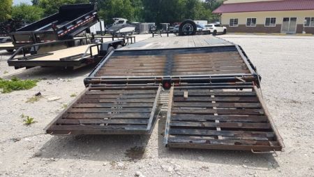Used 2020 PJ Trailers 8.5x24 Deckover Equipment Trailer — 14,000 lb GVWR