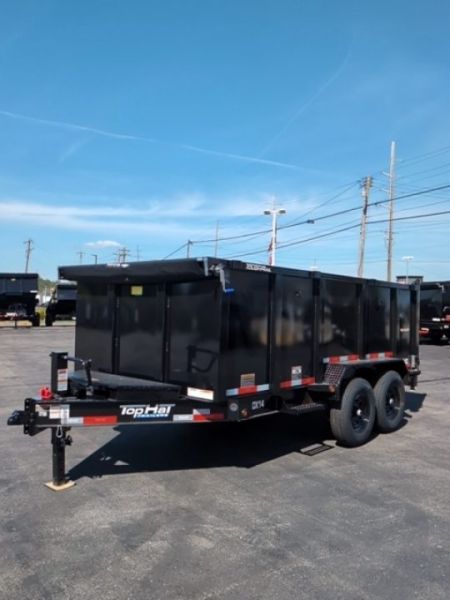 New 2026 TOP HAT TRAILERS 7x14 DX14 DUMP 4' SIDES Dump Trailer