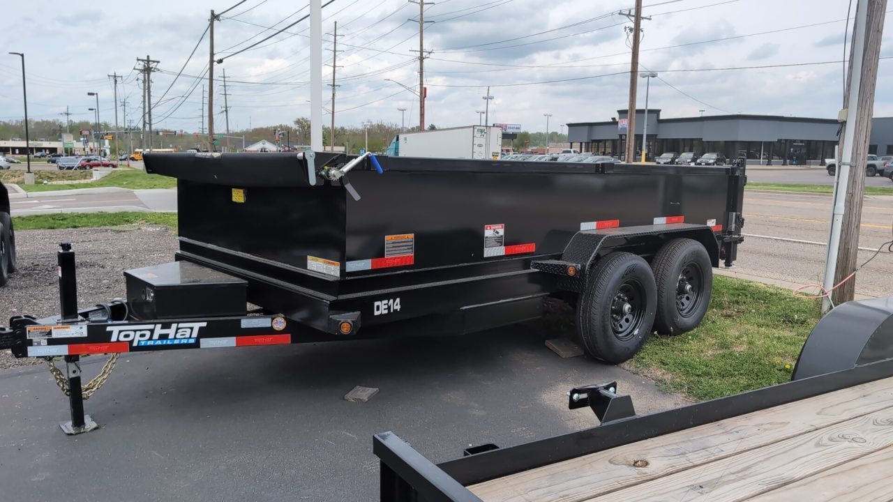New 2026 Top Hat Trailers Channel Frame Economy Dump 14K 7X14 DE14 Dump Trailer
