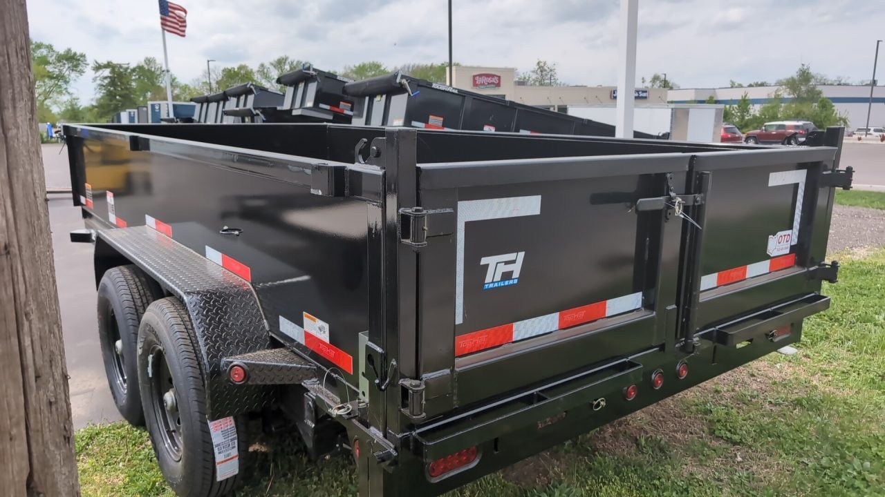 New 2026 Top Hat Trailers Channel Frame Economy Dump 14K 7X14 DE14 Dump Trailer