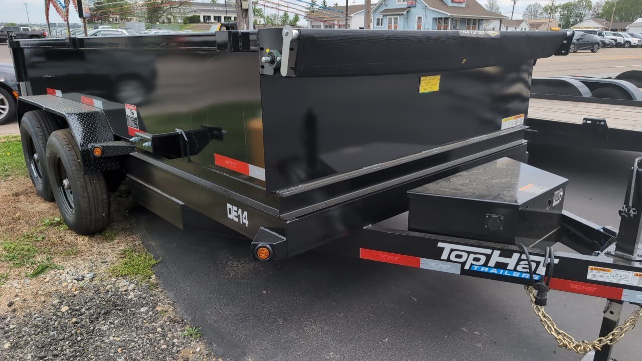 New 2026 Top Hat Trailers Channel Frame Economy Dump 14K 7X14 DE14 Dump Trailer