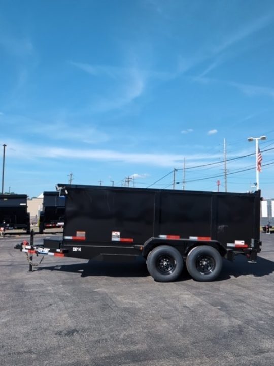 New 2027 Top Hat Trailers Channel Frame Economy Dump 14K 7X14 DE14 Dump Trailer