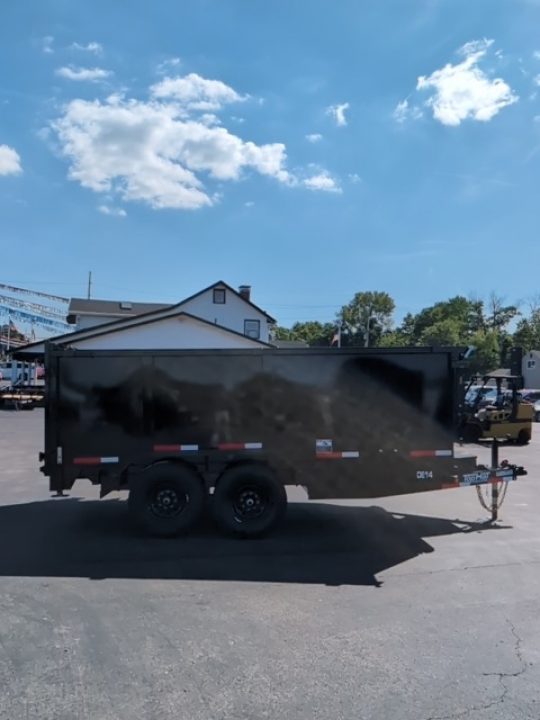 New 2027 Top Hat Trailers Channel Frame Economy Dump 14K 7X14 DE14 Dump Trailer