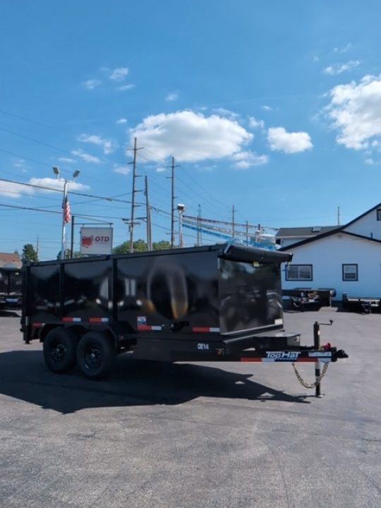 New 2027 Top Hat Trailers Channel Frame Economy Dump 14K 7X14 DE14 Dump Trailer