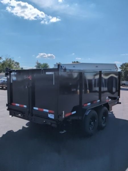 New 2027 Top Hat Trailers Channel Frame Economy Dump 14K 7X14 DE14 Dump Trailer