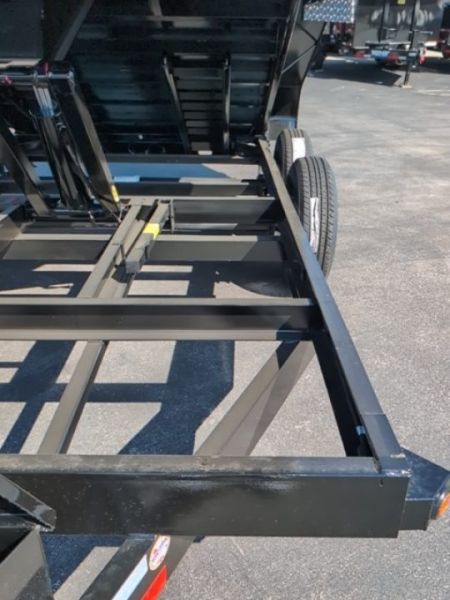 New 2027 Top Hat Trailers Channel Frame Economy Dump 14K 7X14 DE14 Dump Trailer