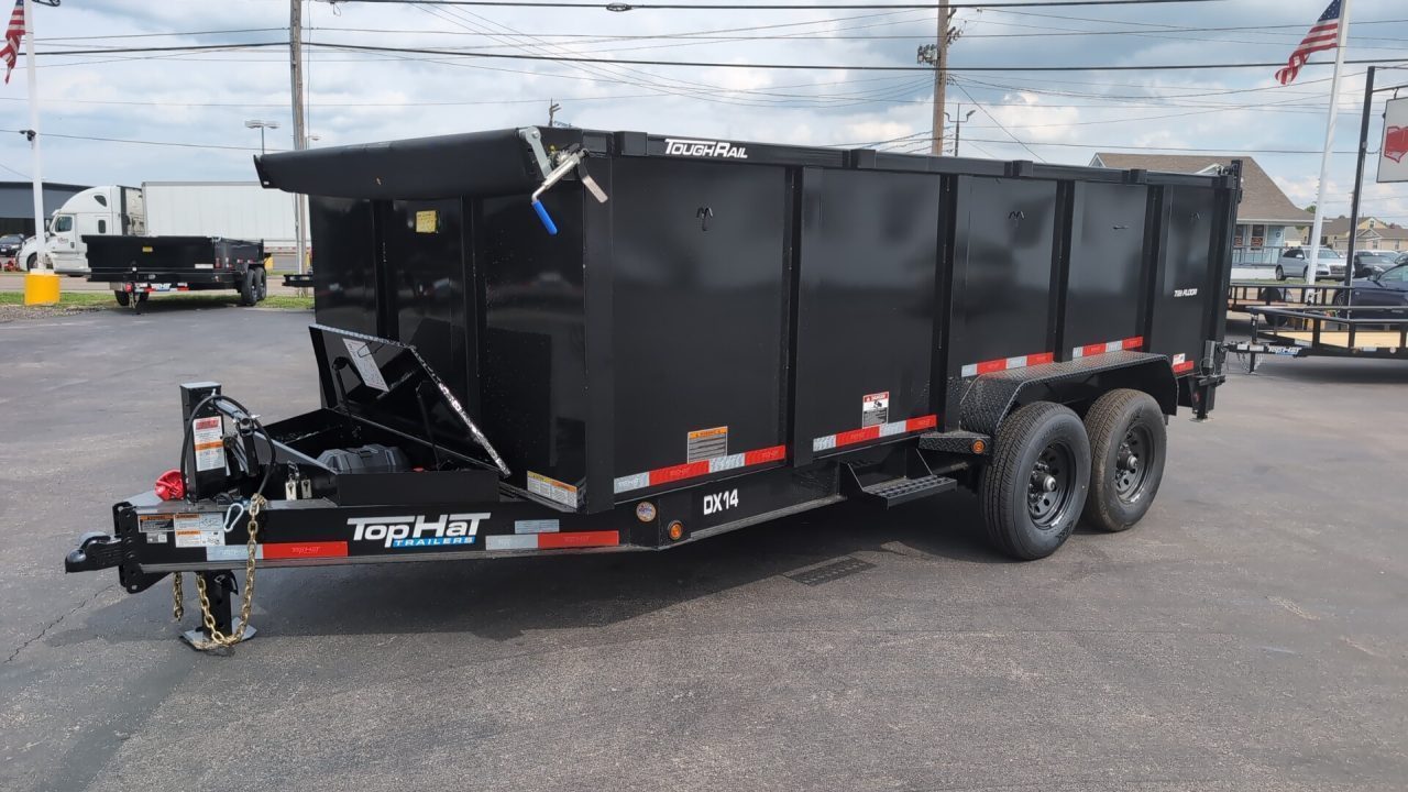 New 2026 Top Hat Trailers Low Profile Dump 140 14K 7X16 DX14 Dump Trailer