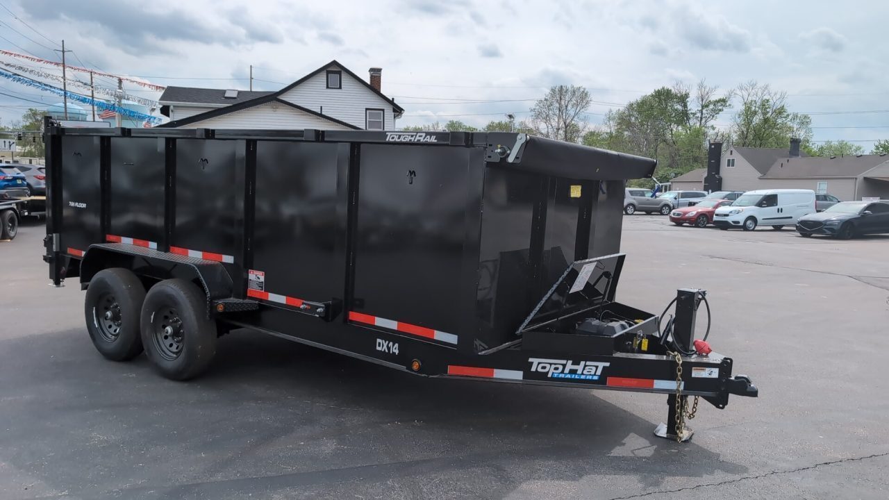 New 2026 Top Hat Trailers Low Profile Dump 140 14K 7X16 DX14 Dump Trailer