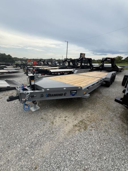 New 2027 Diamond C HDT 307 24’ Tilt Trailer, 24K GVWR, ABS BRAKES, 2SPD DROP LEG JACK, 14 PLY TIRES REMOVABLE FENDERS
