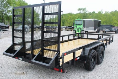 New 2027 Sure-Trac 7' x 16' Tandem Axle Tube Top Landscape Utility Trailer - 9900# GVW
