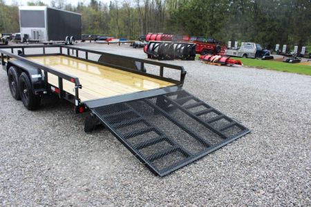 New 2027 Sure-Trac 7' x 18' Tandem Axle Tube Top Landscape Utility Trailer - 9900# GVW