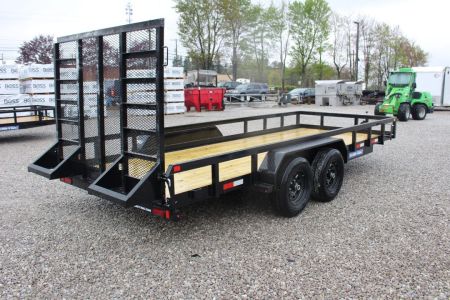 New 2027 Sure-Trac 7' x 18' Tandem Axle Tube Top Landscape Utility Trailer - 9900# GVW