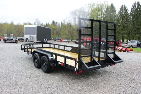 New 2027 Sure-Trac 7' x 18' Tandem Axle Tube Top Landscape Utility Trailer - 9900# GVW