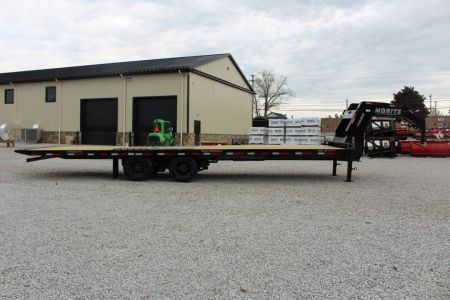 New 2027 Moritz FDGH Hydraulic Tail 30' GOOSENECK Deckover Flatbed Trailer- 25900# GVW