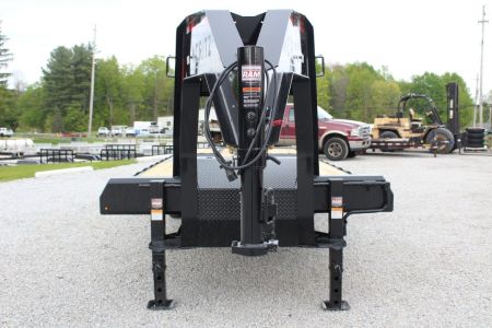 New 2027 Moritz FDGH Hydraulic Tail 30' GOOSENECK Deckover Flatbed Trailer- 25900# GVW