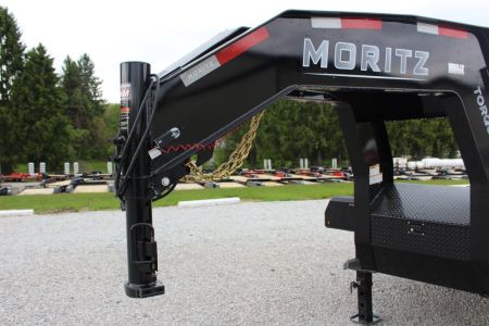 New 2027 Moritz FDGH Hydraulic Tail 30' GOOSENECK Deckover Flatbed Trailer- 25900# GVW