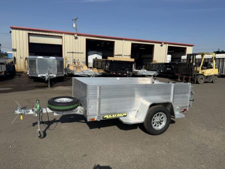 New 2027 Aluma 548 Single Axle Bi Fold Gate Landscape Trailer