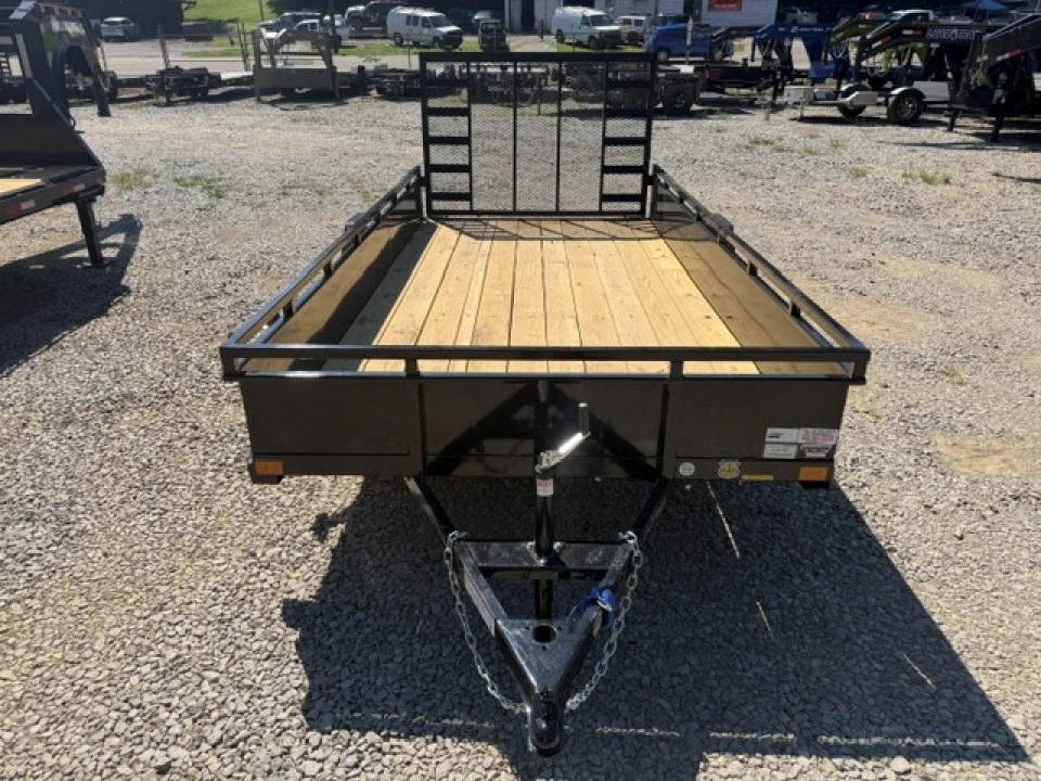 New Load Trail Utility 77x14 SA 3.5k W/ Solid Form Sides & Rail Tube Over Top Rail