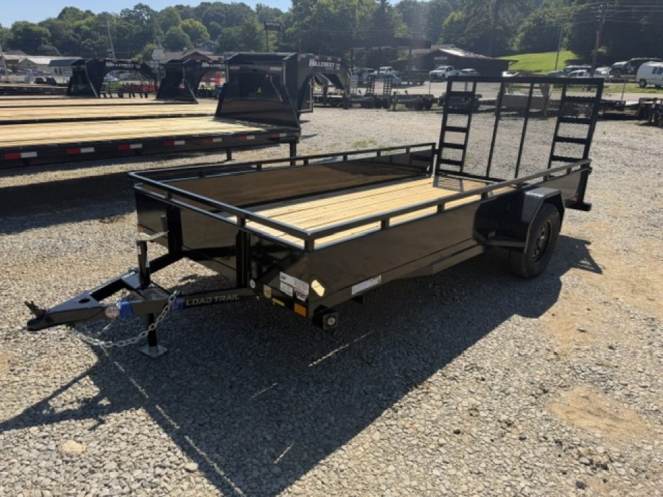 New Load Trail Utility 77x14 SA 3.5k W/ Solid Form Sides & Rail Tube Over Top Rail