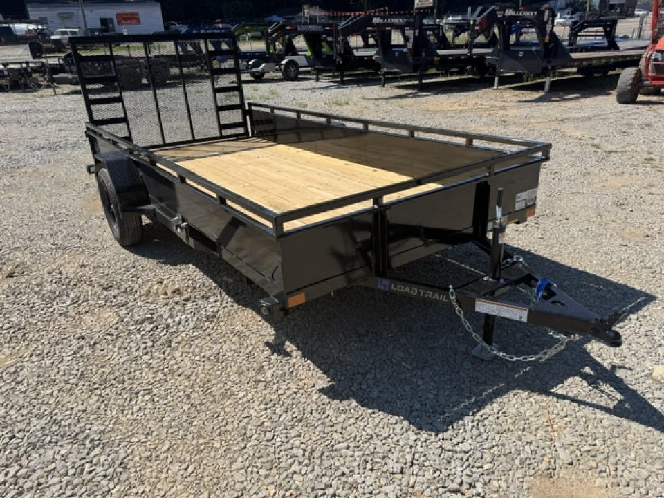 New Load Trail Utility 77x14 SA 3.5k W/ Solid Form Sides & Rail Tube Over Top Rail