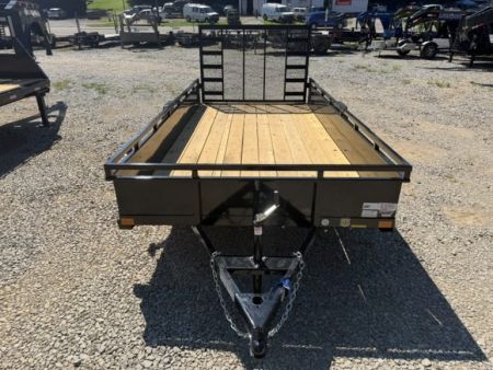 New Load Trail Utility 77x14 SA 3.5k W/ Solid Form Sides & Rail Tube Over Top Rail