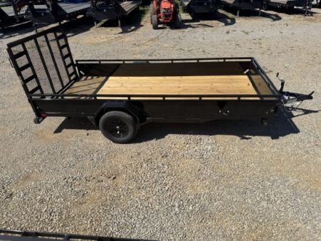 New Load Trail Utility 77x14 SA 3.5k W/ Solid Form Sides & Rail Tube Over Top Rail