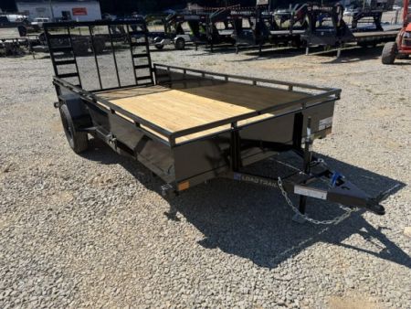 New Load Trail Utility 77x14 SA 3.5k W/ Solid Form Sides & Rail Tube Over Top Rail