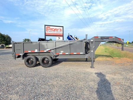 New 2027 Top Hat Trailers 16'x83" DX20 Gooseneck Low Profile 20K Dump Trailer