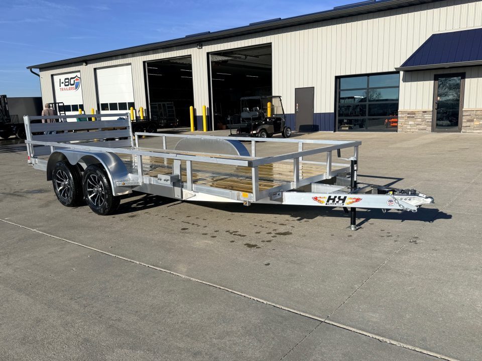 New 2027 H&H Aluminum 82"x16' 7k Rail Side Utility Trailer
