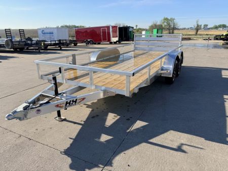New 2027 H&H Aluminum 82"x16' 7k Rail Side Utility Trailer