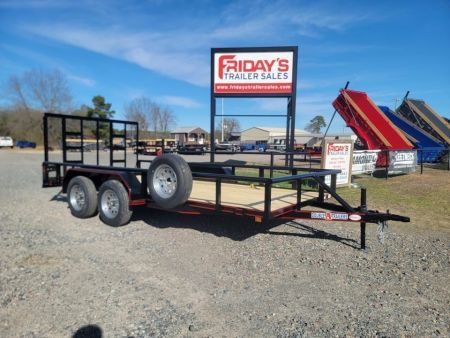 New 2026 Double A 16'x83  Tandem Axle Pipe Top w/ Tailgate Utility Trailer