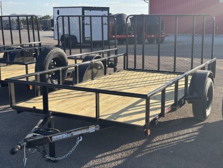 New 2027 GR Trailers 77X12 SINGLE AXLE W/4' GATE RAMP Utility Trailer